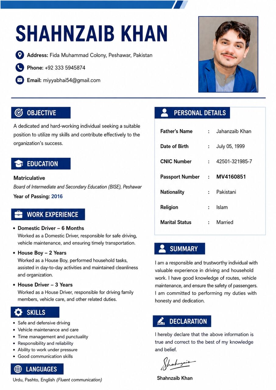 Manama, Job Seekers, Domestic Driver & House Boy & Housekeeping