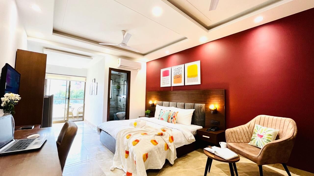 Gurgaon, Apartments, Flats, Houses & Villas, INR 4200/day,  Furnished,  345 Sq. Feet,  Luxury Studio Apartment Dlf Cyber City