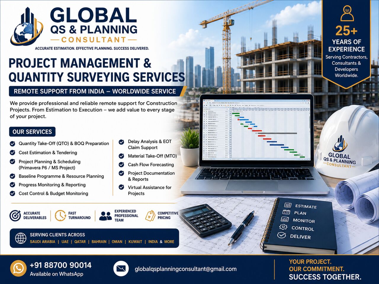 Madurai, Construction, Remote Quantity Surveying (QS), Estimation & Project Planning Services | India & GCC