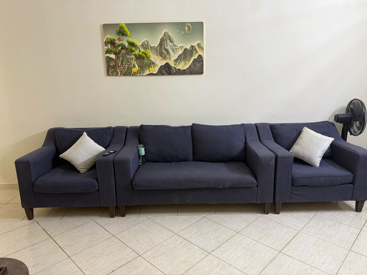 Jeddah, Furniture, SAR 600,  Sofa Set 7 Seater, 4 Piece Set With Cusions.