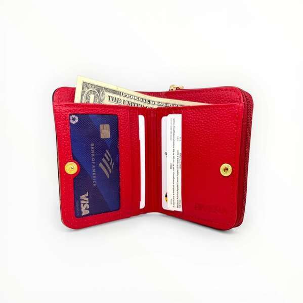 New York, Clothing & Accessories, USD 49,  Small Wallets For Women | Chic Compact Leather Wallet