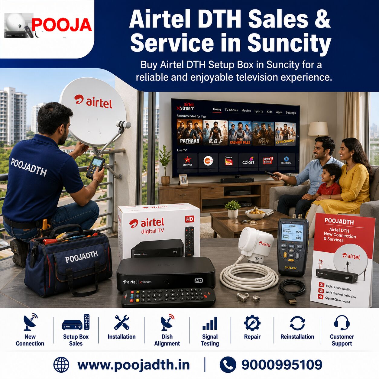 Mumbai, Television, Airtel DTH Sales & Service In Suncity