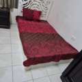 SAR 100,  Wooden Single Bed White Color 100sr