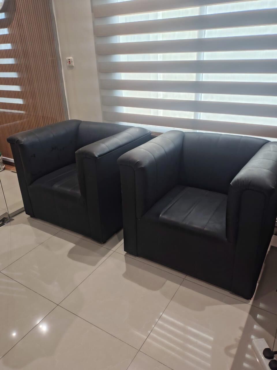 Khobar, Furniture, SAR 300,  BLACK LEATHER SOFA