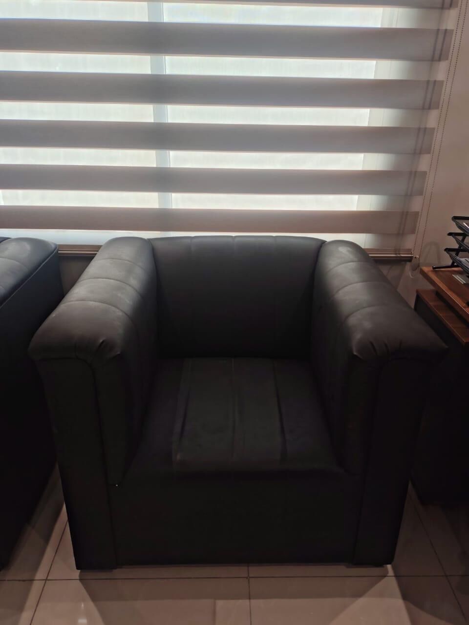 Khobar, Furniture, SAR 300,  BLACK LEATHER SOFA