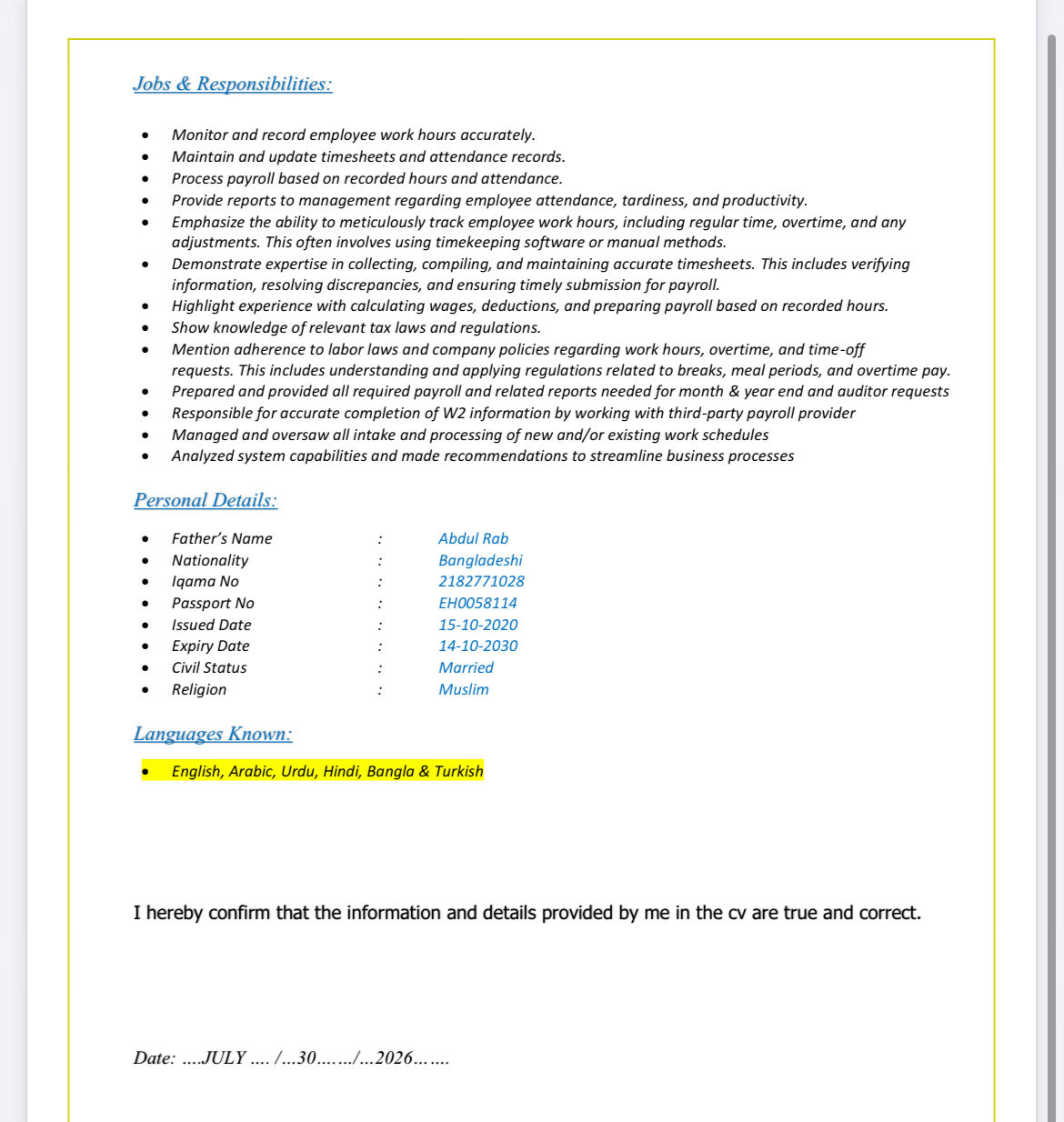 Riyadh, Job Seekers, Timekeeper And Administration