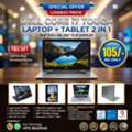 BHD 105,  DELL Core I7 Touch 2 In 1 Laptop (Metallic Body) 15.6" FHD Touch 360* Flip Display 8GB RAM