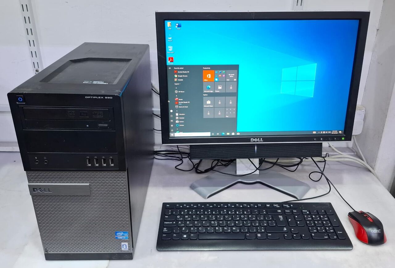 East Riffa, Computers, BHD 68,  Special Offer DELL Core I7 3.4GHz Computer Set 20" Monitor With Speaker 8GB RAM 256GB SSD