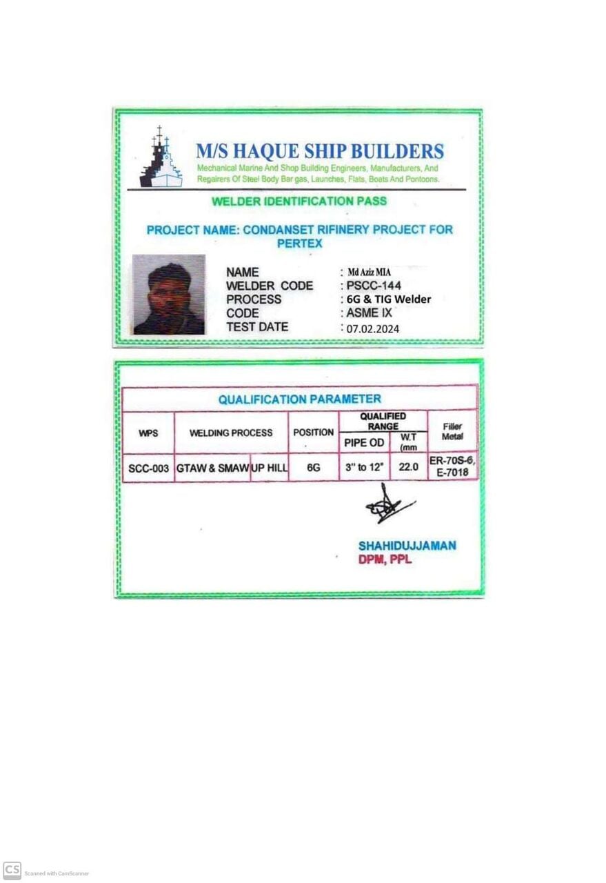 Riyadh, Job Seekers, 6G SMAW  Welder