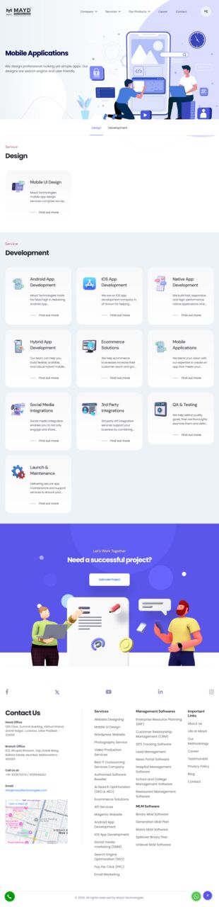 Lucknow, Software, INR 1,  Android & IOS App Development Services &ndash; Mayd Technologies