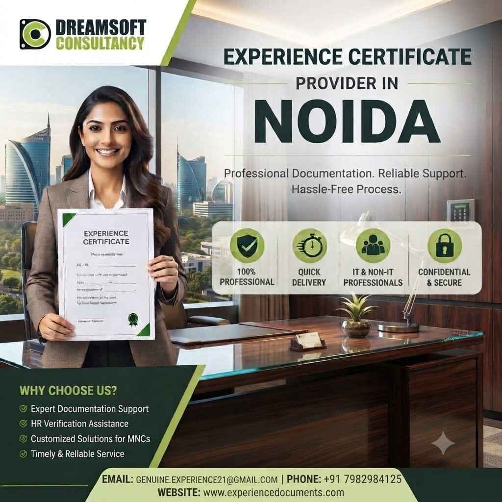 Noida, Education, Experience Certificate Provider In Noida &ndash; Trusted Documentation Services For Professional