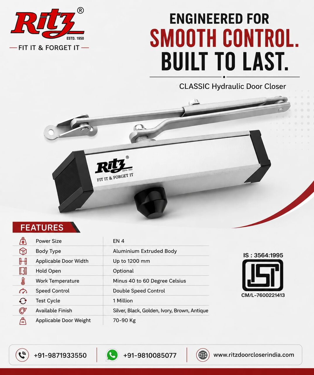 Mumbai, Heavy Equipment, Classic Hydraulic Door Closer