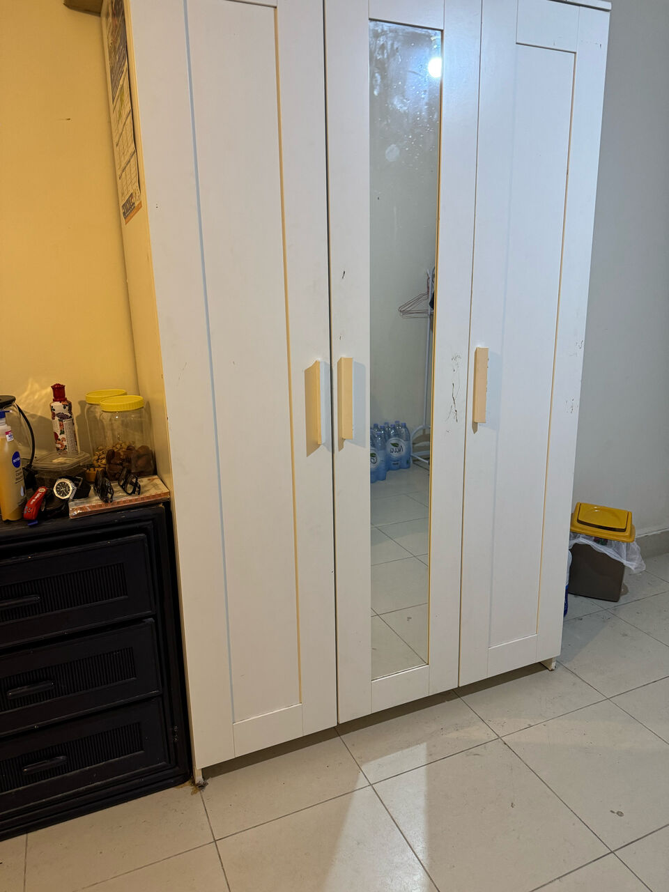 Khobar, Furniture, SAR 950,  Affordable Wooden Single Bed, Dressing Table, Ikea Wardrobe 3 Door With Full Mirror, Table