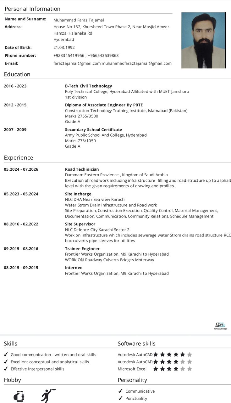 Riyadh, Job Seekers, Civil Site Engineer Roads Highways And Infrastructure