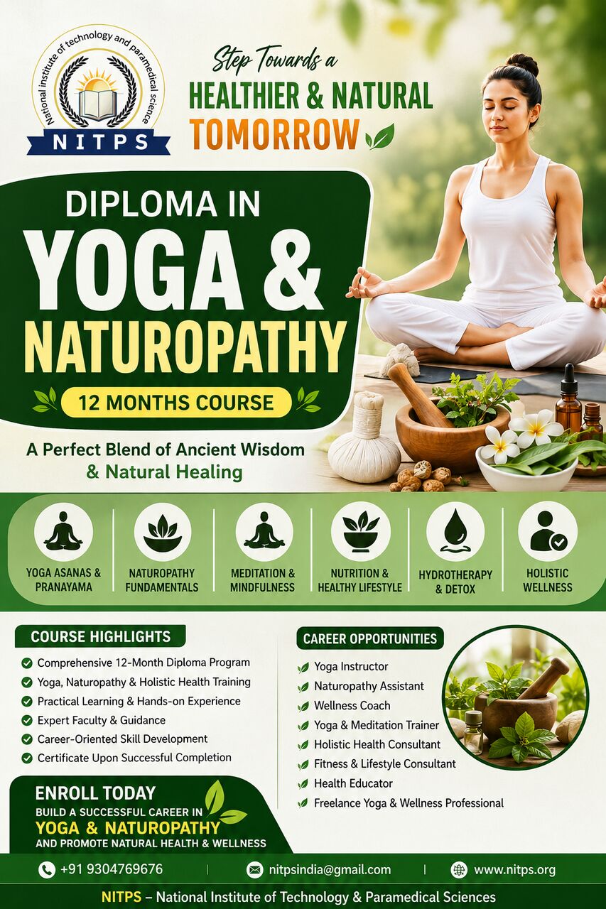 Ghaziabad, Education, Diploma In Yoga & Naturopathy Course Certificate (12 Months) | NITPS