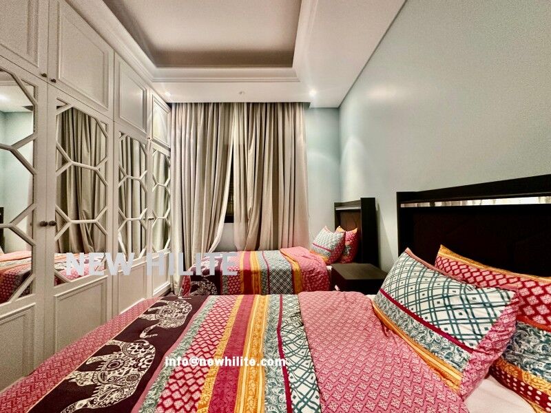 Salmiya, Apartments, Flats, Houses & Villas, KWD 3000/month,  3 BR,  Spacious 3-Bedroom Seaview Apartment With Private Pool
