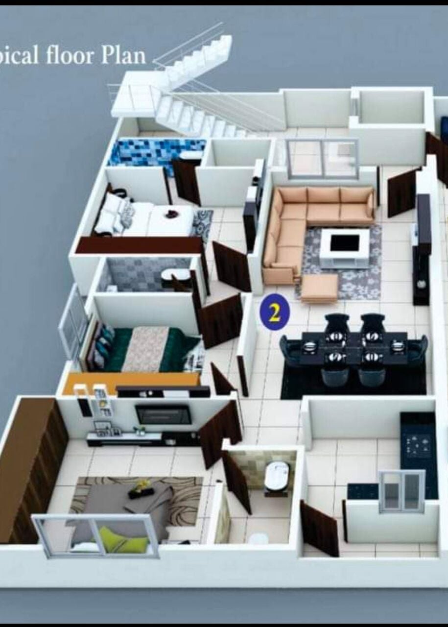 Riyadh, Apartments, Flats, Houses & Villas, Inr 70/year,  1250 Sq. Feet,  3BHK,Sq. Feet, Only 2 Flats Remaining 1st Floors & 4th
