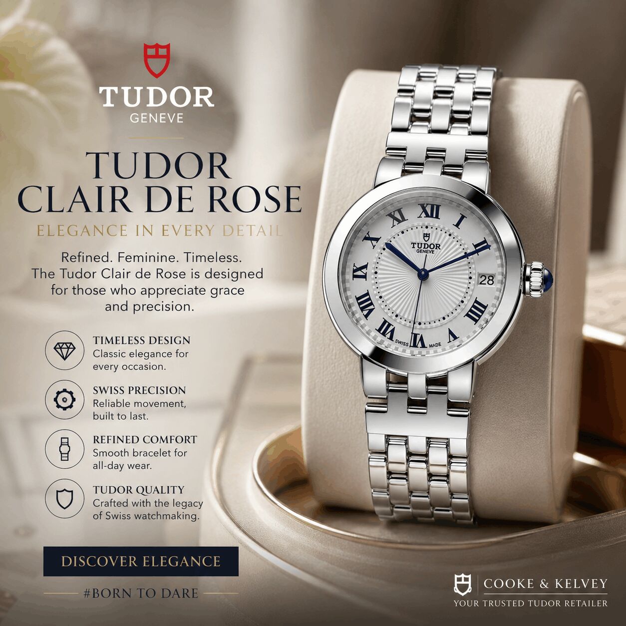New Delhi, Watches, INR 309500,  How The Tudor Clair De Rose Redefines Everyday Luxury For Women