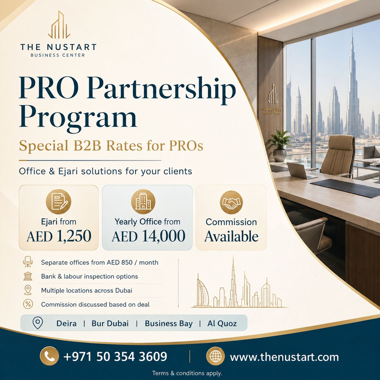 Dubai, Offices, AED 9999,  Office, Ejari & Flexi Desk Solutions For PROs