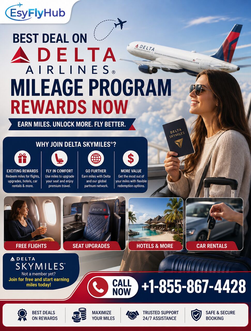 New York, Travel, Best Deal On Delta Airlines Mileage Program Rewards Now