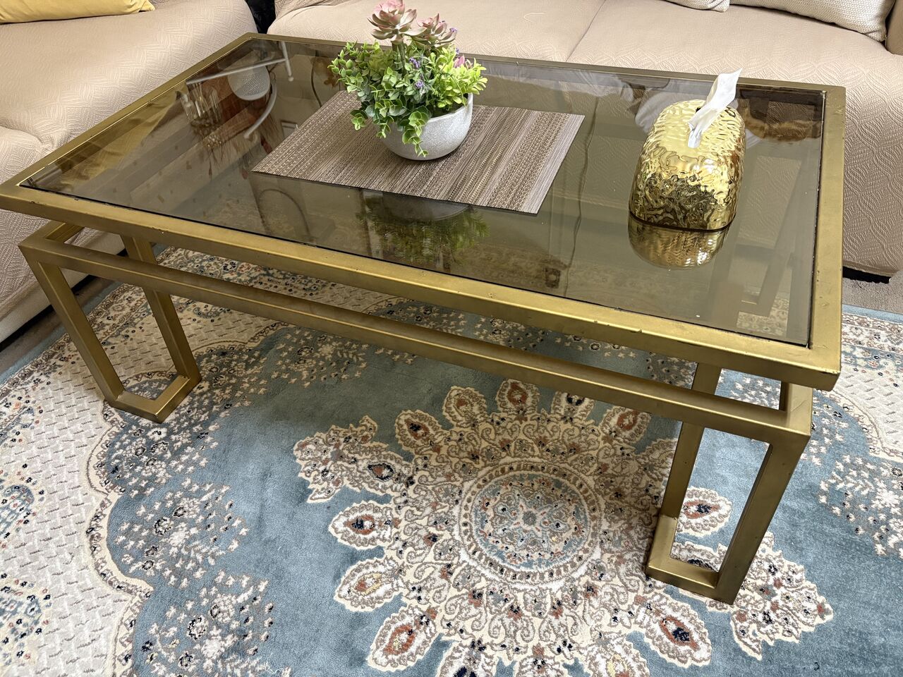 Jubail, Furniture, SAR 110,  Center Table With Glass Top