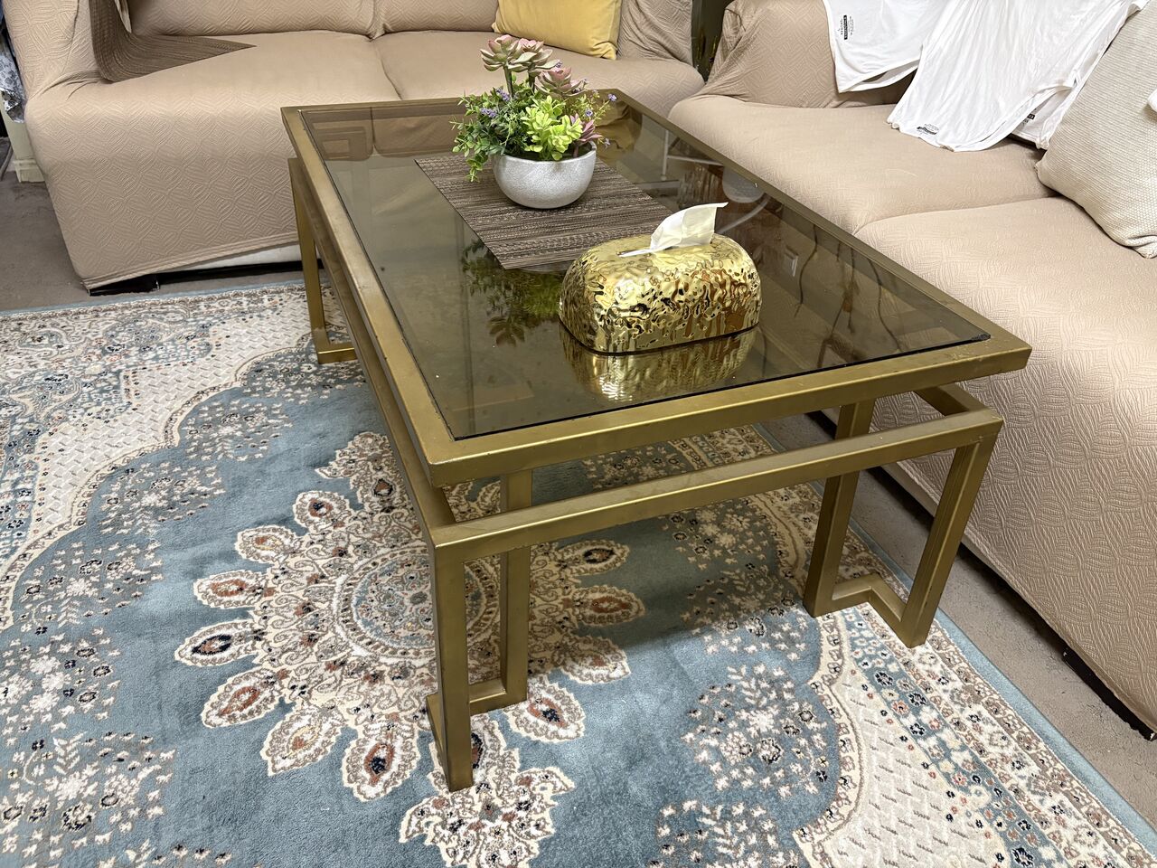 Jubail, Furniture, SAR 110,  Center Table With Glass Top