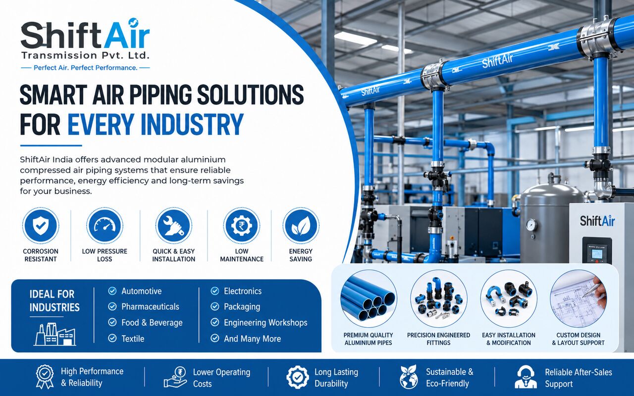 Mumbai, Tools, Buy Premium Compressed Air Piping Systems From ShiftAir India