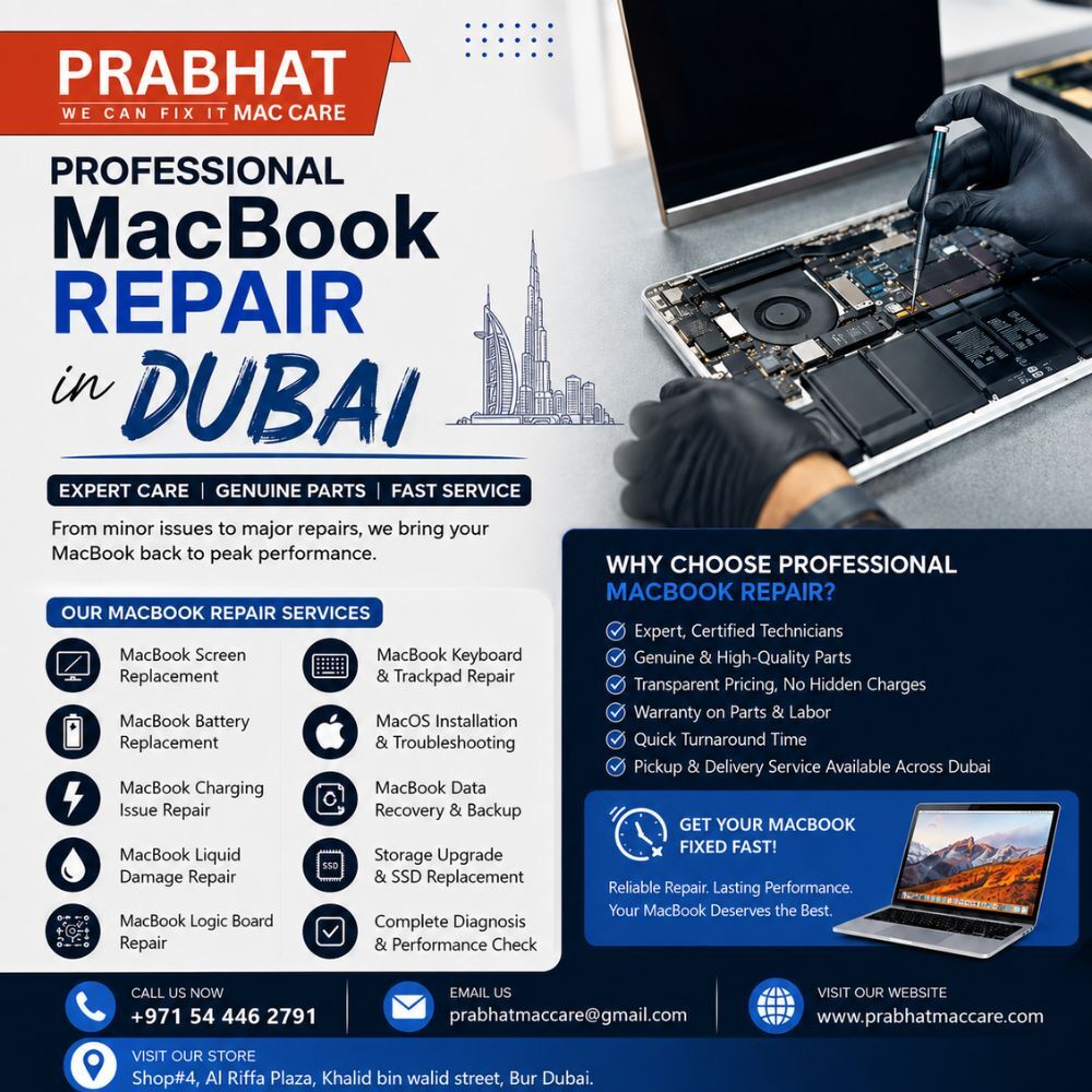 Bur Dubai, Appliance Repair, Trusted MacBook Repair In Dubai For Screen, Battery & Logic Board Issues