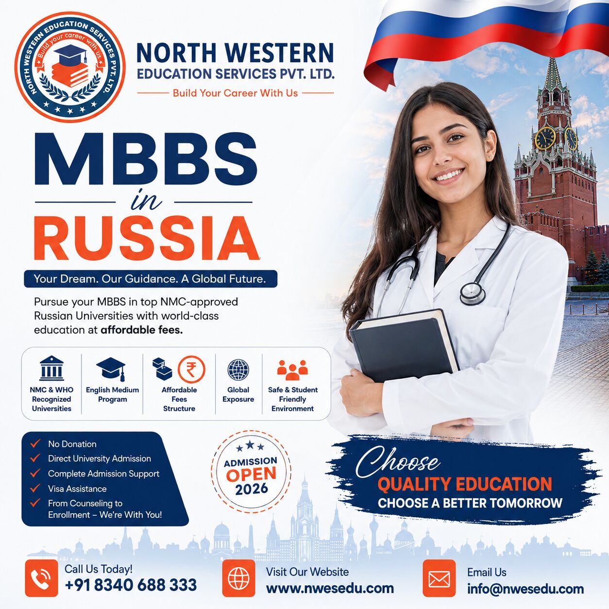 Mumbai, Counseling, Skip The Stress. Pack Your Stethoscope. Russia Awaits! 🩺🇷🇺