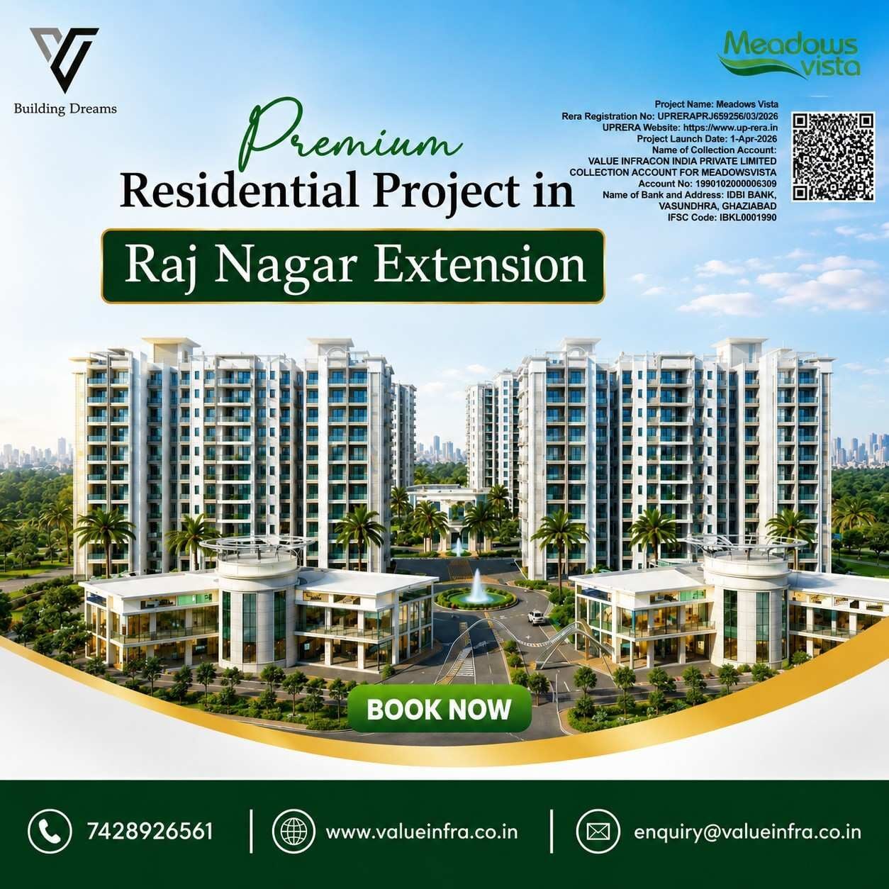 Ghaziabad, Real Estate, Premium Residential Project In Raj Nagar Extension &ndash; Discover Meadows Vista