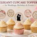 Elegant Cupcake Toppers For Weddings, Birthdays & Events