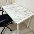 SAR 50,  White Study Desk / Writing Table With Marble-Effect Surface