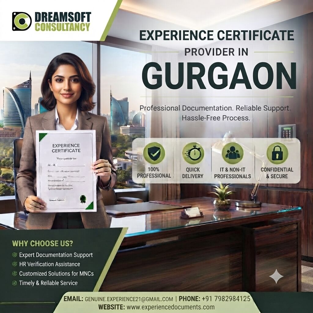 Gurgaon, Education, Professional Experience Certificate Services In Gurgaon