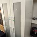 SAR 100,  White 2-Door Kids Wardrobe / Hanging Storage Cabinet With Frosted Glass