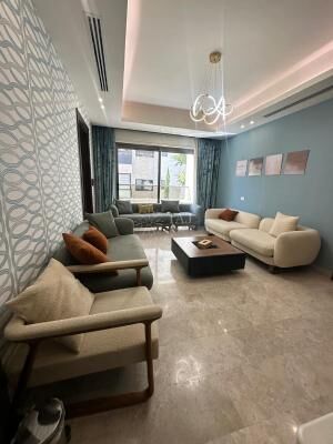 Abdoun, Apartments, Flats, Houses & Villas, JOD 20000/year,  Furnished,  3 BR,  Luxury Furnished Apartment For Rent In Abdoun