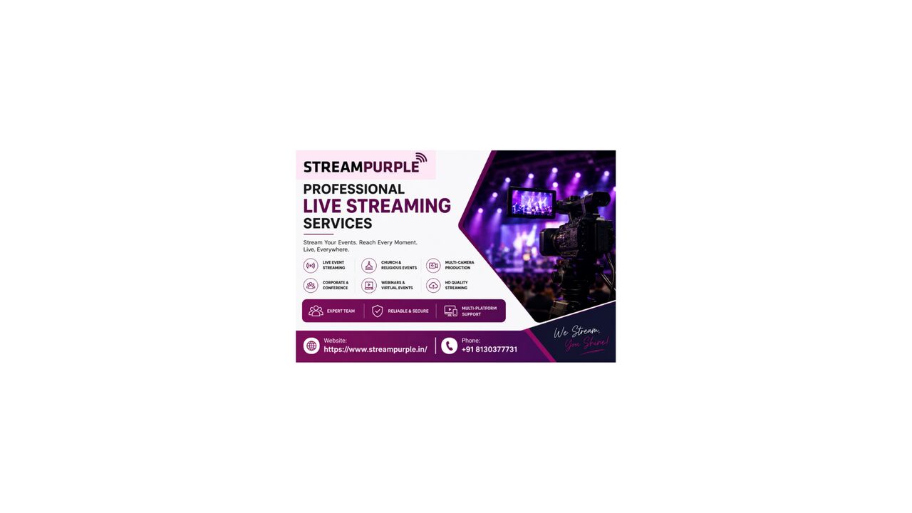 Dwarka, Business, Professional Live Streaming Services In India | Stream Purple