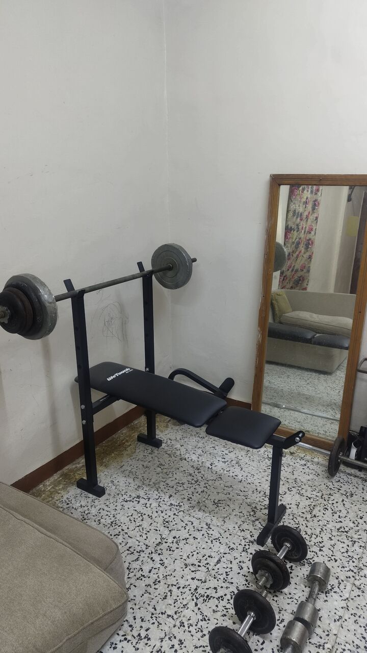 Dammam, Health & Beauty Items, SAR 1050,  Brand New Home Gym Bench Press Set With Barbell & Dumbbells &ndash; SAR 1050