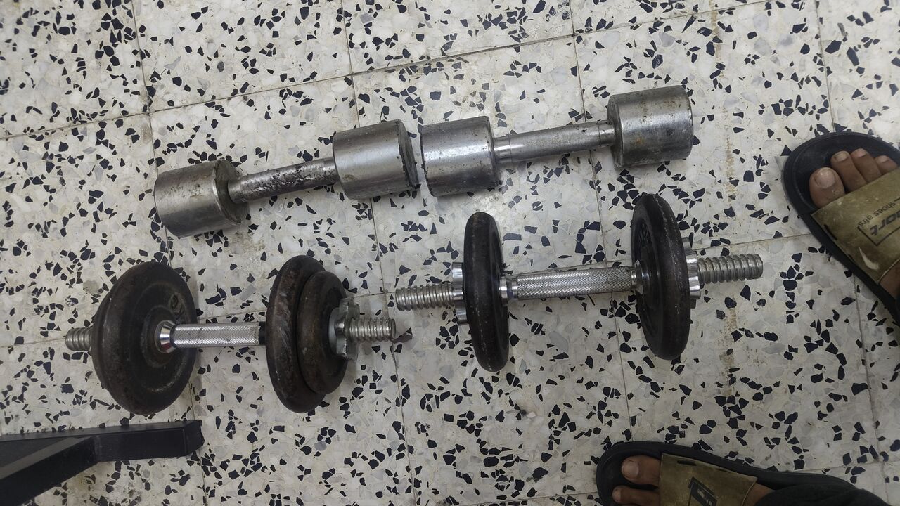 Dammam, Health & Beauty Items, SAR 1050,  Brand New Home Gym Bench Press Set With Barbell & Dumbbells &ndash; SAR 1050