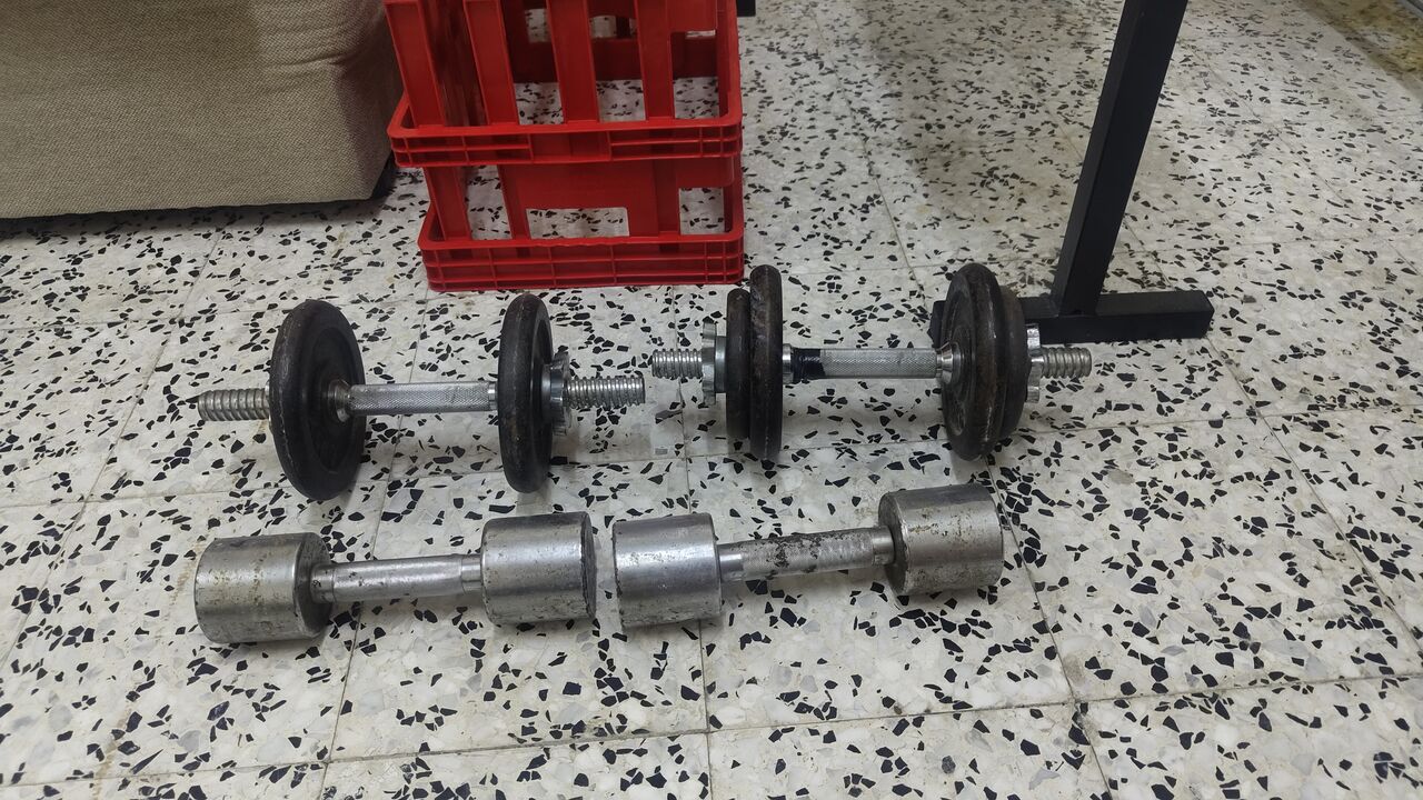 Dammam, Health & Beauty Items, SAR 1050,  Brand New Home Gym Bench Press Set With Barbell & Dumbbells &ndash; SAR 1050