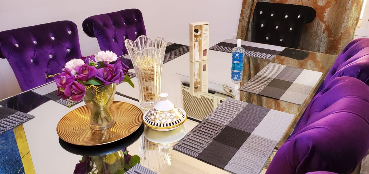 Riyadh, Furniture, SAR 1099,  ✨ Elegant 8-Seater Glass Dining Table – Like New | Only 1,099 SAR