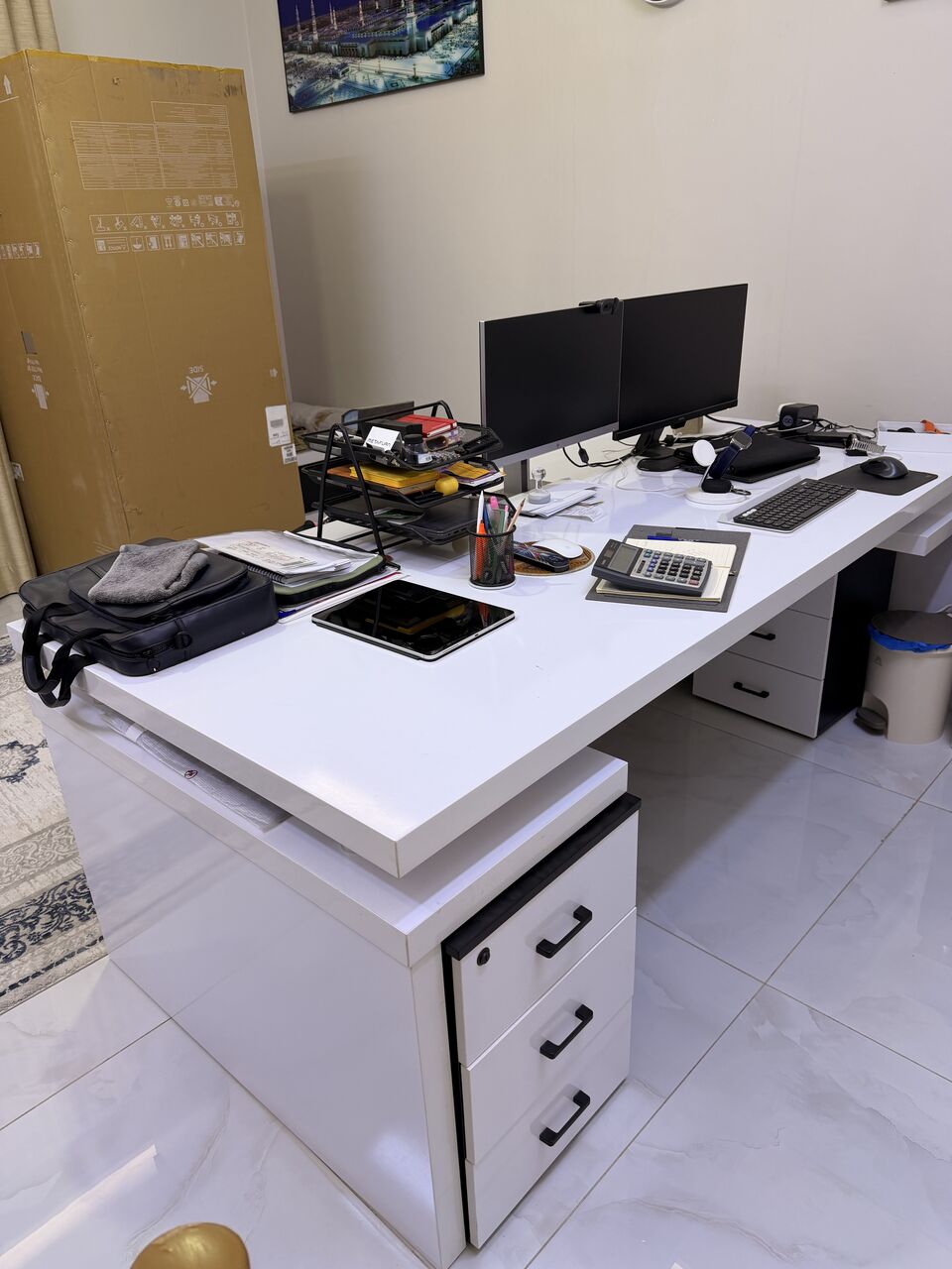 Al Rehab, Furniture, SAR 1500,  Office Table And Cupboard Storage