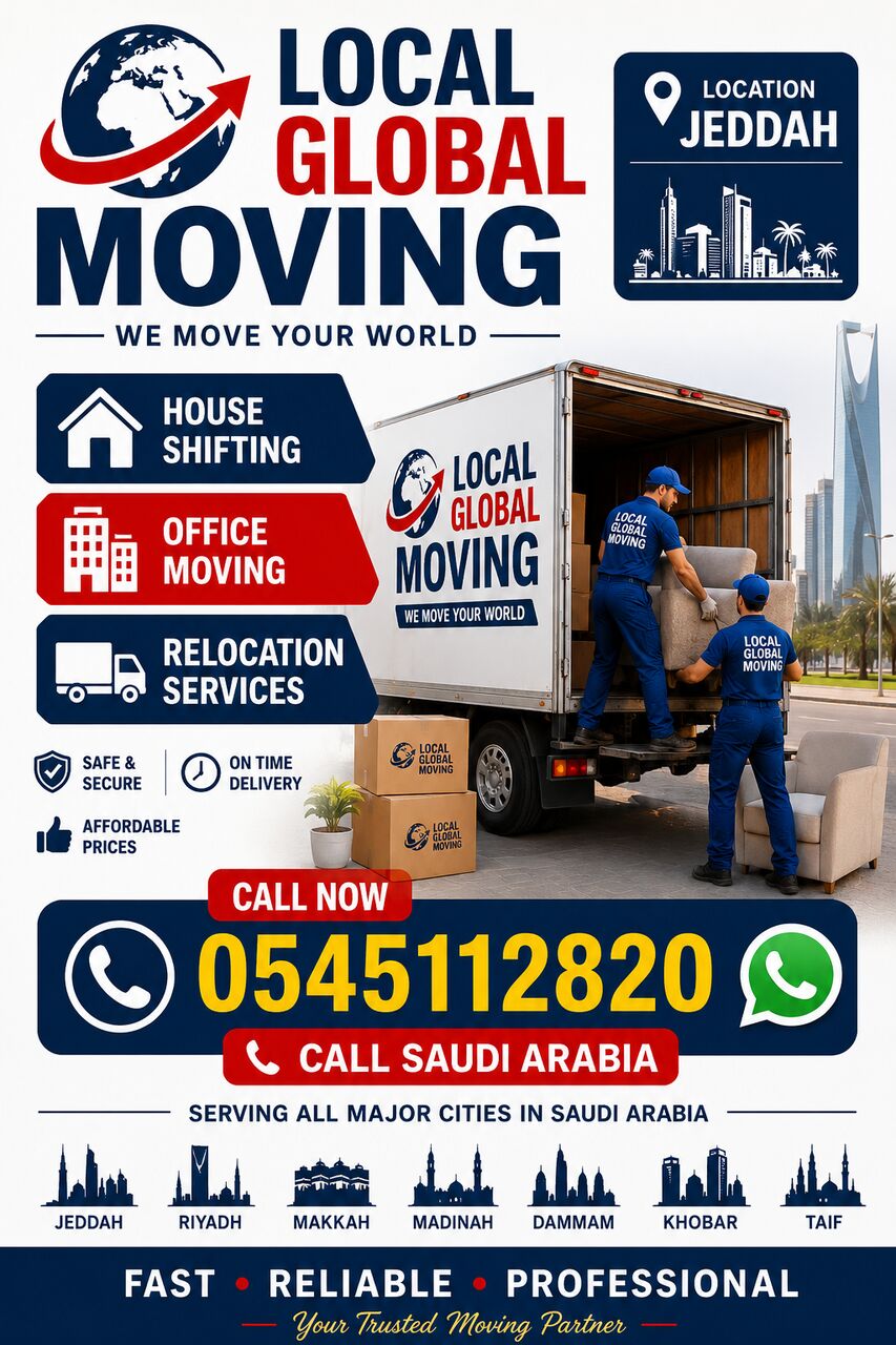 Jeddah, Labor/Moving, GLOBAL MOVING AND SHIFTING AND OFFICE.MOVING WITH LOW PRICE.Storage AlsoJeddah 0545112820