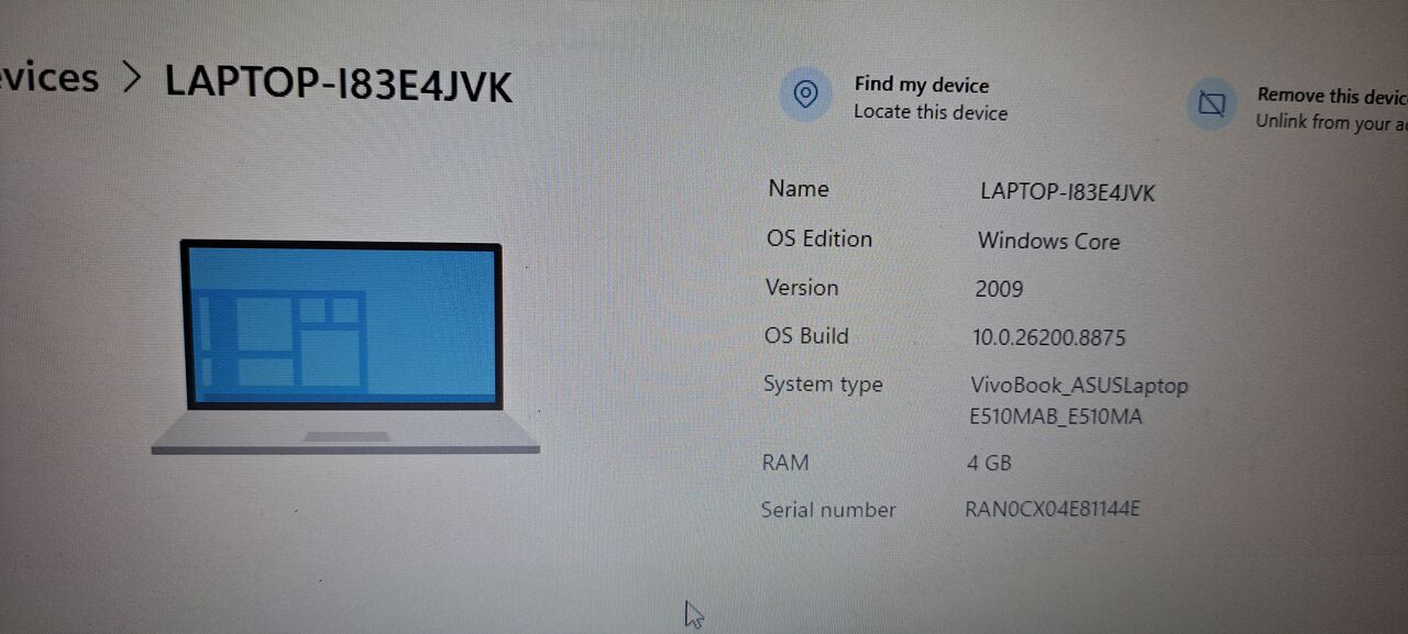 Jubail, Computers, SAR 1000,  ASUS VivoBook E510MA With 4 GB RAM.