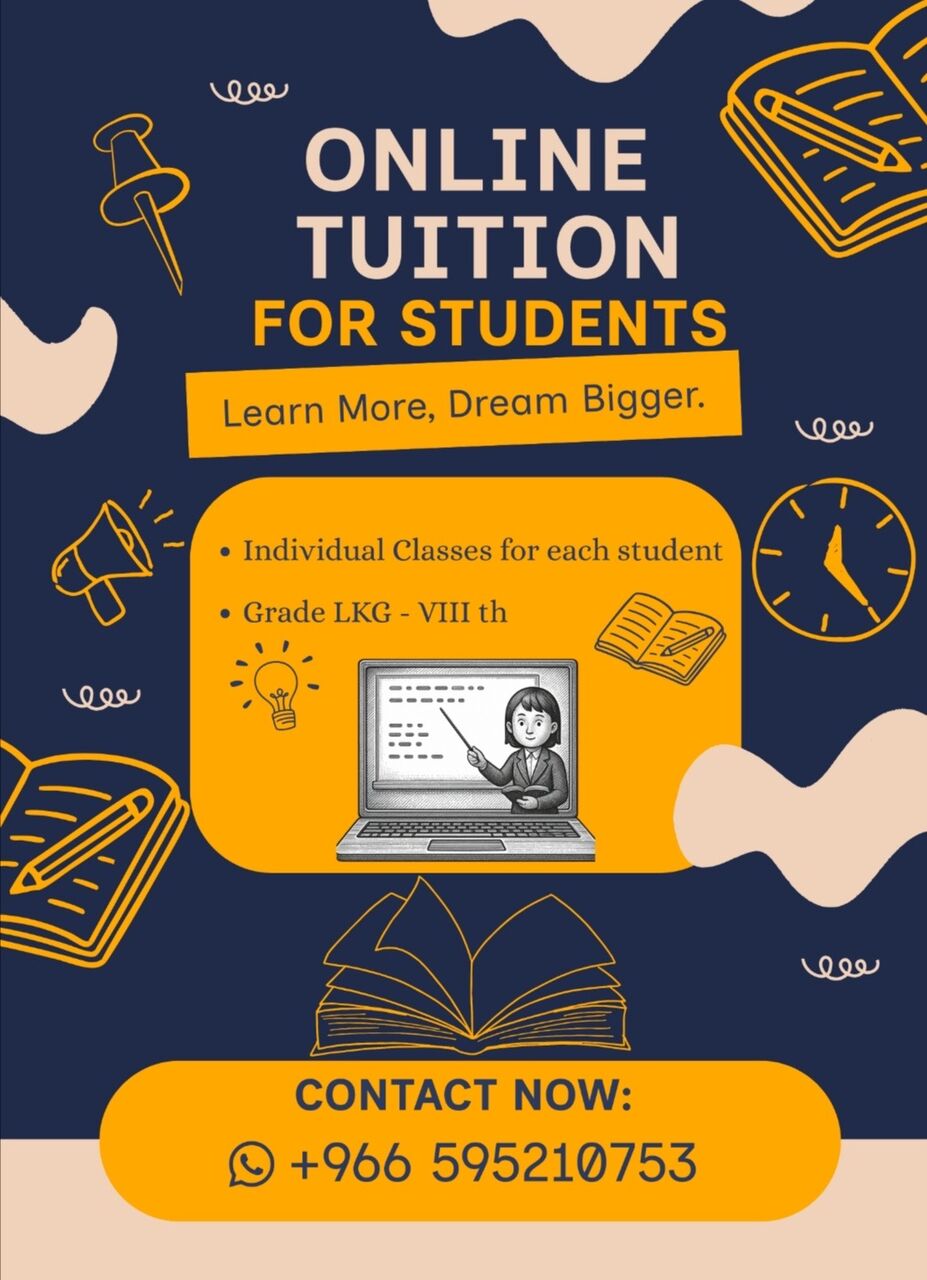 Riyadh, Lessons Offered, Online Tutions