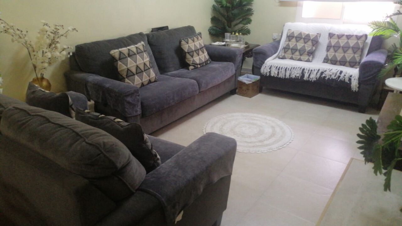 Dhahrat Laban, Furniture, SAR 3500,  Like-New Luxury Ashley Furniture 7-Seater Sofa Set (City W) &ndash; Custom Protective Cover