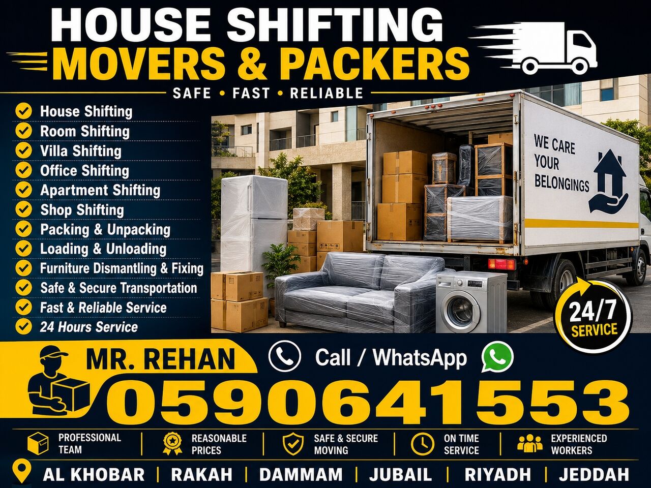 Dammam, Labor/Moving, HOUSE SHIFTING ■ MOVERS PACKERS ■COMPANY ■PROFESSIONAL TEAM ■REASONABLE PRICE ■~0590641553
