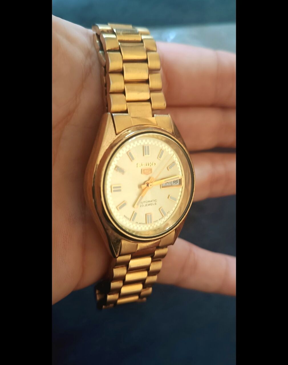 Casablanca, Watches, USD 130,  Vintage Gold Seiko 5 Automatic 23 Jewels - Original 2002.