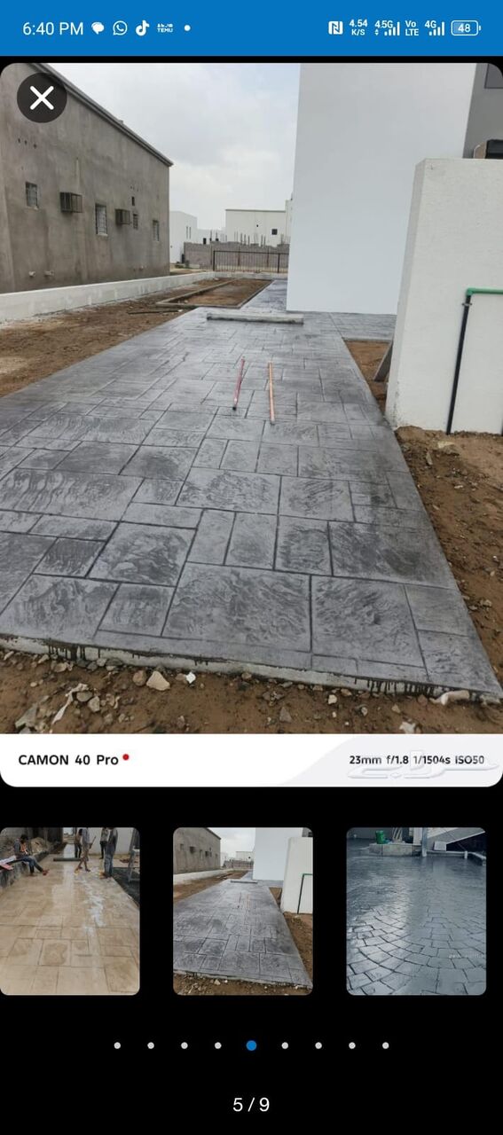 Irqah, Construction, Concrete Work