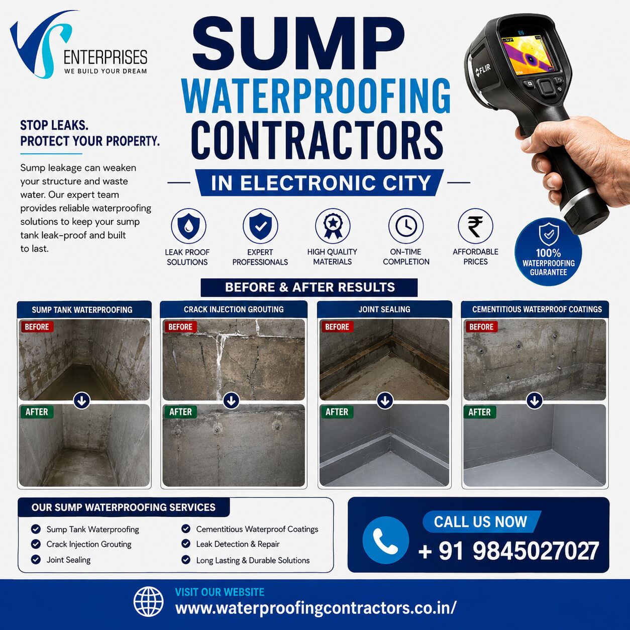 Bangalore, Construction, Sump Waterproofing Contractors In Electronic City
