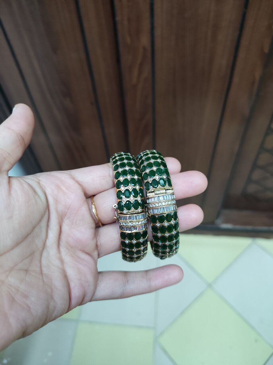 Hara, Clothing & Accessories, SAR 90,  Original Kundan Bangles With Victorian Plating Avl In 2
